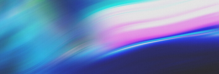 Abstract panoramic blurred grainy trippy background texture. Trendy digital grain dust soft noise effect. Fluid colors. For website web headers or banner design. Wide size. Blurry Long image. 