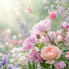 pink roses on a green background. a high resolution beautiful floral background. copy space