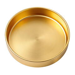 Elegant Gold Round Plate with Smooth Finish for Serving or Display on a Soft Light Background