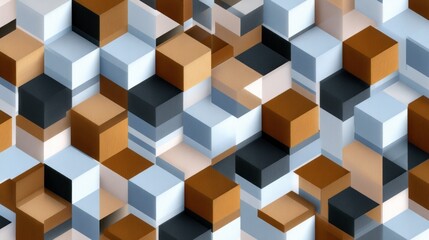 Obraz premium Geometric 3 d cubes