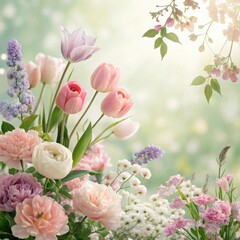 pink roses on a green background. a high resolution beautiful floral background. copy space