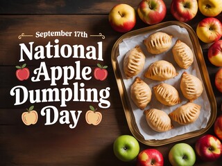 Celebrate national apple dumpling day with a delicious homemade treat surrounded by fresh apples