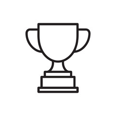 Outline Champion Trophy Cup Vector Icon