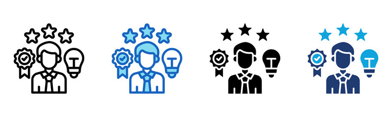Expertise icon Multi Style Vector Illustration