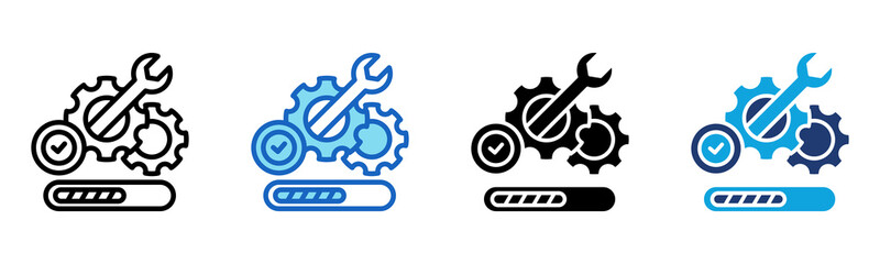 Installation icon Multi Style Vector Illustration