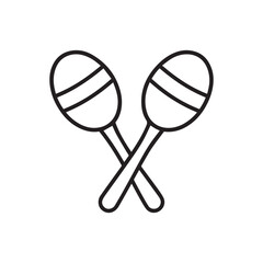 Maracas Musical Instrument – Latin Percussion Vector Icon