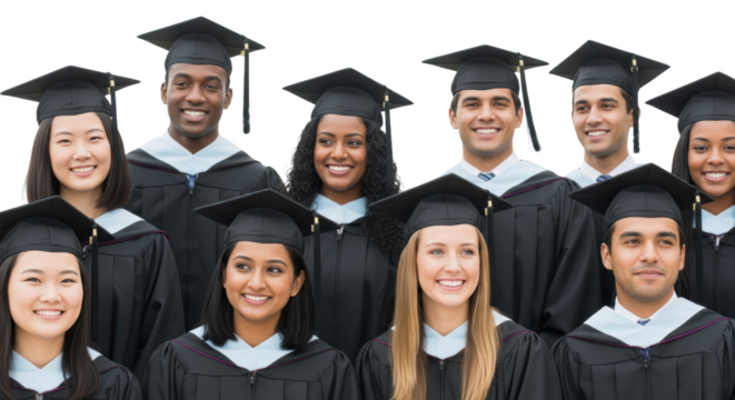 Diverse Happy degree Group students of graduation graduates Graduates education Graduates.