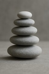 balanced stack of smooth river stones