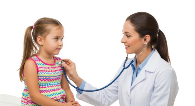 Examining girl examination Patient. Girl doctor Patient patient Doctor Young child - Powered by Adobe