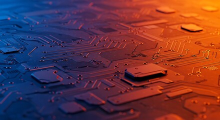 Circuit board technology closeup