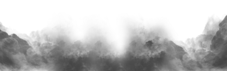 Vector realistic smoke cloud or gray fog, Abstract gas on transparent background