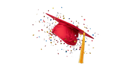 celebration with Graduation Confetti Celebration. confetti graduation cap achievement Celebration Cap