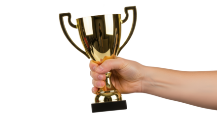 Golden Hand Holding hand Trophy. holding golden a trophy gold Trophy