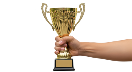 Golden award . trophy (1) golden Holding Trophy Hand gold Award winner