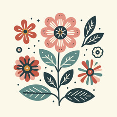 beautiful floral design illustration