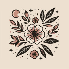 beautiful floral design illustration