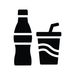 soda glyph icon illustration vector graphic.eps