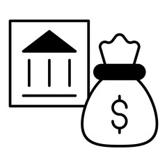 money bag icon dualtone