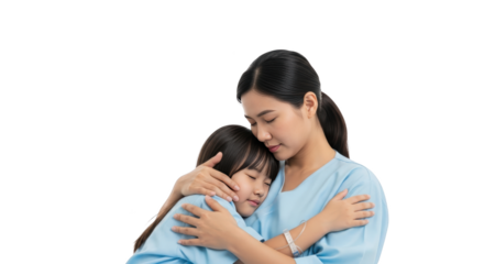 Embrace Mother hospital Daughter daughter and mother Hospital. hug Hospital embrace in