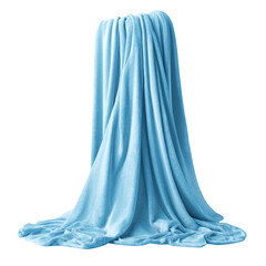 Light-blue fabric draped, studio shot
