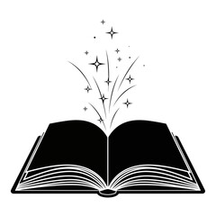 open book with lights