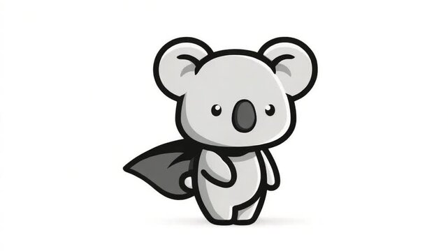 Cute superhero koala cartoon