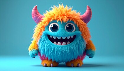 Plush Multi-Horned Smiley