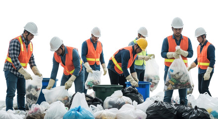 sorting Trash garbage for Workers waste Sorting trash Recycling. Recycling recycling