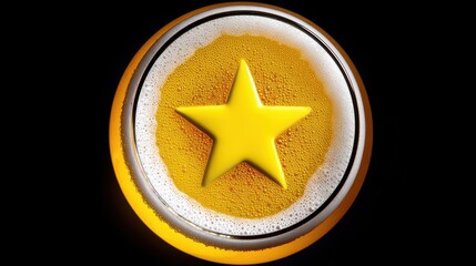 Golden Beer Star: Refreshing Drink, Brew, Lager Image