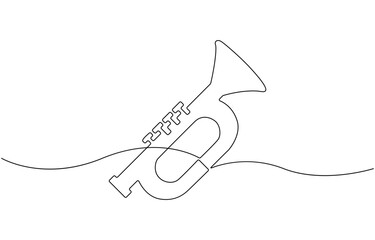 Obraz premium Vector illustration of trumpet . 