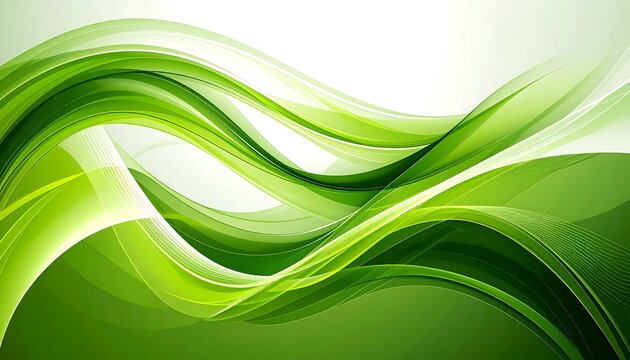 Abstract green wave design