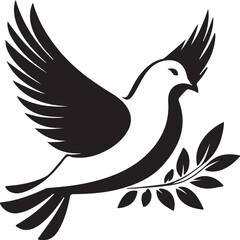 Obraz premium Peace Dove Silhouette Vector Bundle