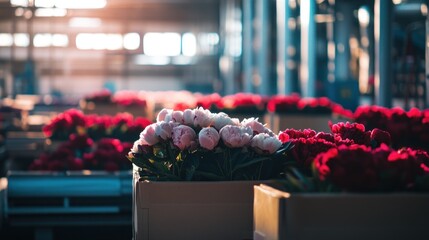 Wholesale Flower Market, Aromatic Blossoms and Vibrant Colors in Bloom