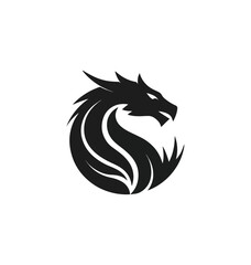 Dark dragon symbol graphic