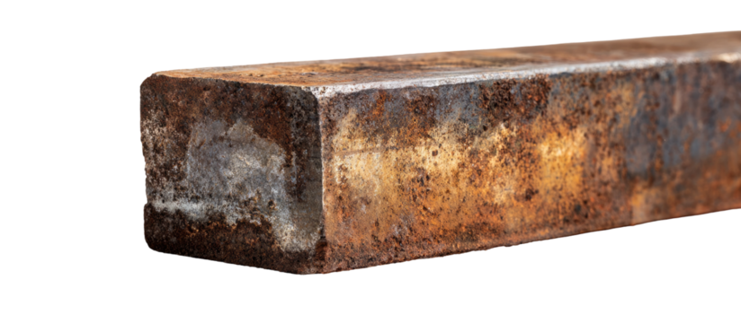 Rusted metal block