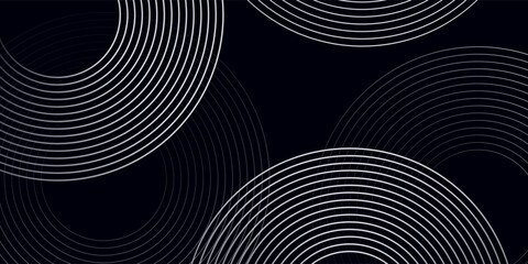 Interconnected Circular Abstract Design with Futuristic Teal and Gradient Patterns: A Modern, Stylish, and Aesthetic Concept for Corporate Innovation, Business Technology, Digital Marketing, and Pro