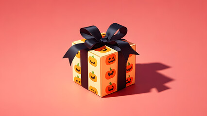 Golden Gift Box with Black Bow