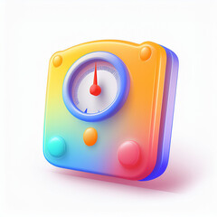 alarm clock on white background