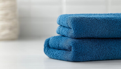 AI generator images of Home Textiles Manufacturer ,Cheer Collection Luxurious Towel Set - Super Soft and Absorbent 2-3 Piece Towel Set in Dark Blue for Home and Bath Bulk Supplier Dobby Border Cotton 