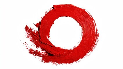 Red paint circle on white background (1)