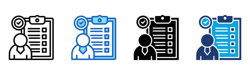 Trait icon Multi Style Vector Illustration