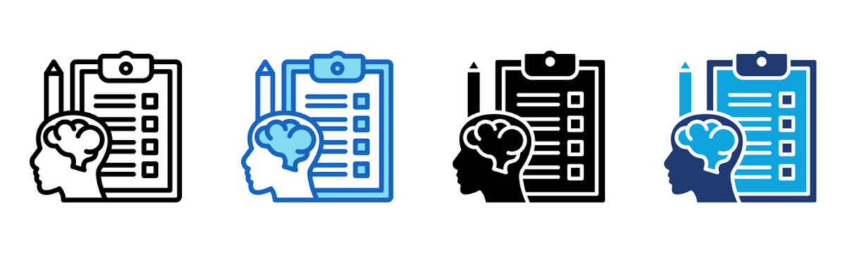 Psychological Test icon Multi Style Vector Illustration