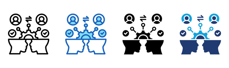 Social Cognition icon Multi Style Vector Illustration