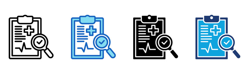 Diagnosis icon Multi Style Vector Illustration