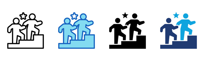 Leadership icon Multi Style Vector Illustration