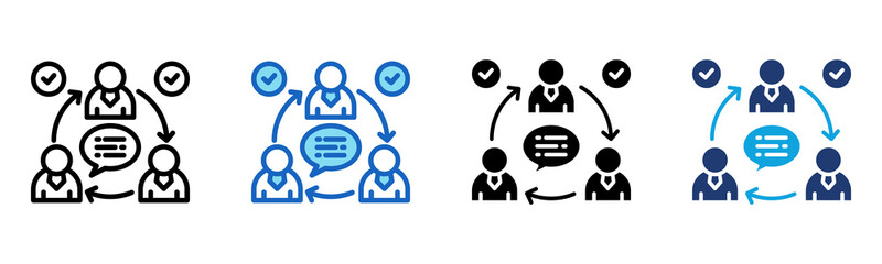 Communication icon Multi Style Vector Illustration