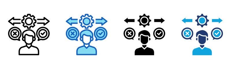 Behavior icon Multi Style Vector Illustration