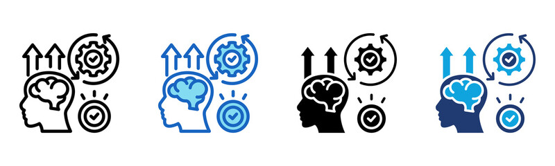 Cognition icon Multi Style Vector Illustration