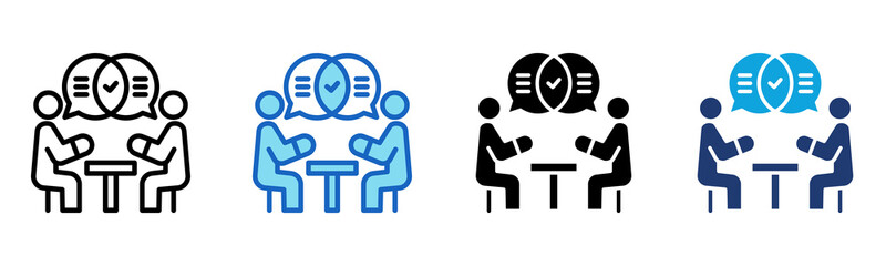 Counseling icon Multi Style Vector Illustration