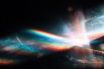 light leak overlay effect with blur orange light leaks and bokeh, retro grain noisy film distressed texture light leak flare on black background, retro film overlay